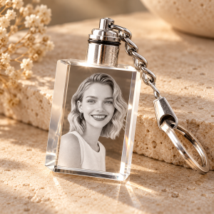 Cristal – Porte-Clé Photo Personnalisé