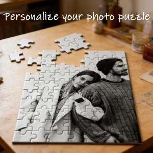 Mémoire – Puzzle Photo Personnalisé avec Cadre